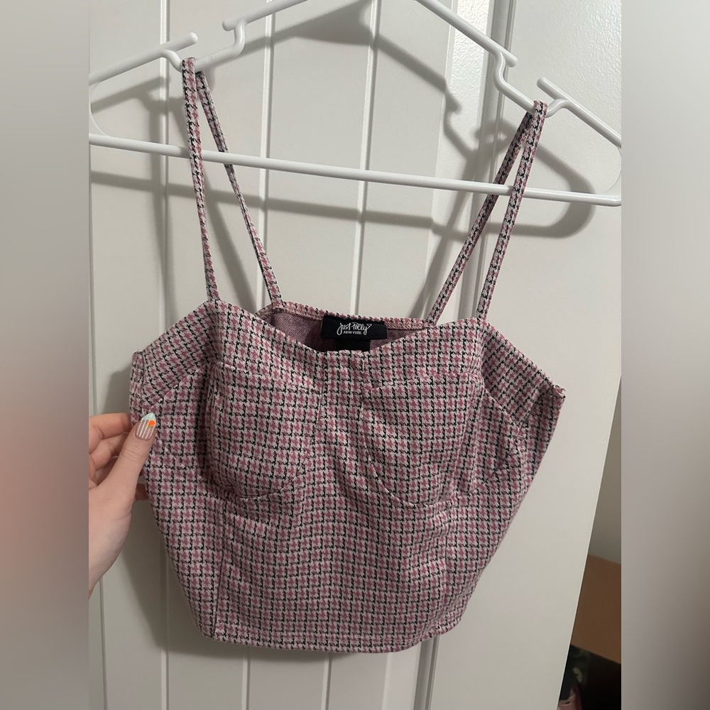 Houndstooth crop top